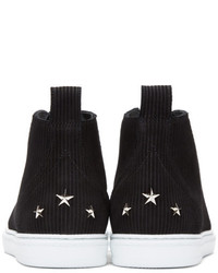 Jimmy Choo Black Suede Colt High Top Sneakers