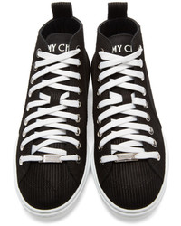 Jimmy Choo Black Suede Colt High Top Sneakers