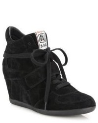 Ash Bowie Suede High Top Wedge Sneakers