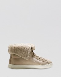 Cole Haan High Top Sneakers Raven Shearling
