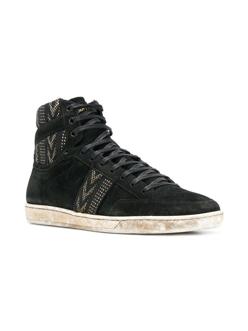 Saint Laurent Mid High Joe Sneakers, $291 | farfetch.com | Lookastic