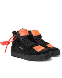 Off-White Off Court 30 Suede Leather And Canvas High Top Sneakers
