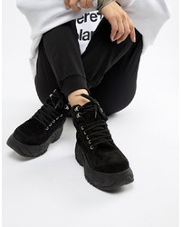 DEPP Suede Chunky Sole Hi Top Trainers
