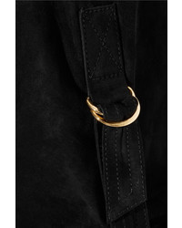 Balmain Oversized Suede Jacket Black