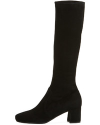 Prada 55mm Stretch Suede To The Knee Boot
