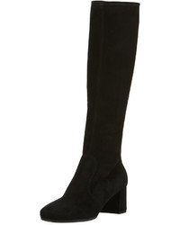 Prada 55mm Stretch Suede To The Knee Boot