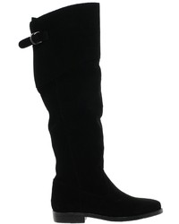 Asos Countdown Suede Knee High Boots Black