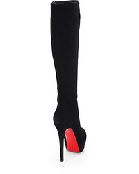 Christian Louboutin Bianca Suede Knee High Boots