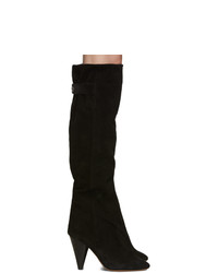 Isabel Marant Black Suede Lacine Boots