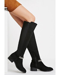 Forever 21 Chained Knee High Boots