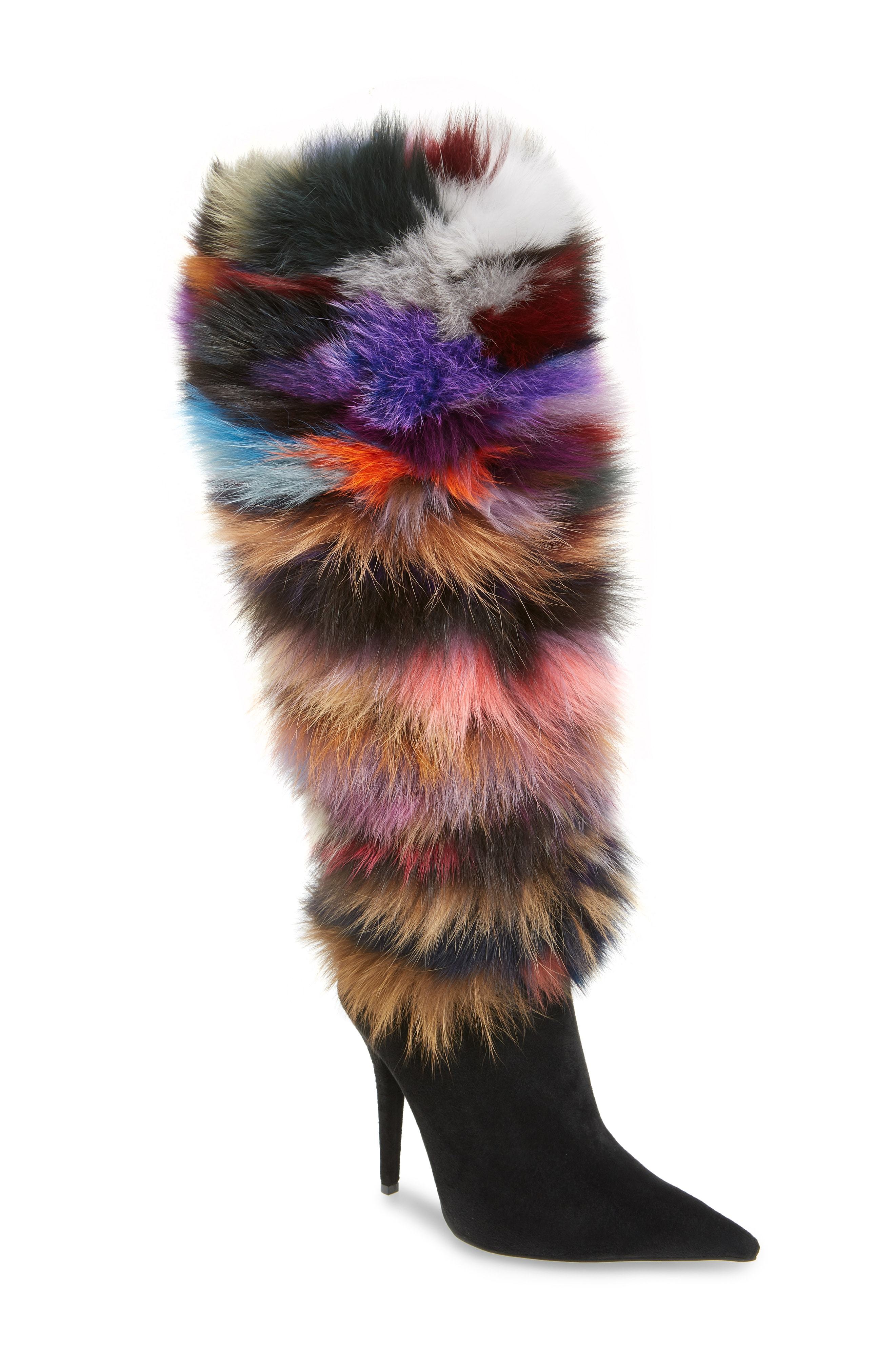 Jeffrey Campbell Gamor Genuine Rabbit Fur Boot, $320, Nordstrom