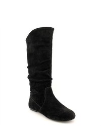 Kasee Black Suede Fashion Knee High Boots Newdisplay
