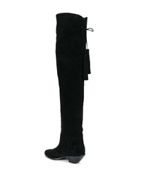 Saint Laurent Knee Length Tassel Boots
