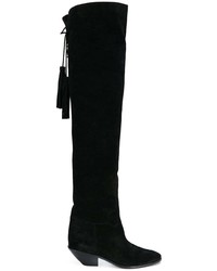 Saint Laurent Knee Length Tassel Boots