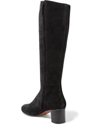 Chloé Orlando Studded Suede Knee Boots Black