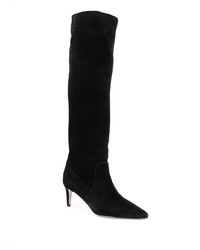 RED Valentino Red Suede Knee High Boots