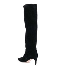 RED Valentino Red Suede Knee High Boots