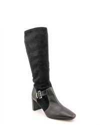 Tahari Pippen Black Suede Fashion Knee High Boots