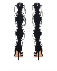 Gianvito Rossi Gladiator Lace Up Suede Sandals