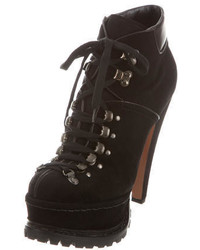 Alaia Alaa Suede Lace Up Ankle Boots W Tags