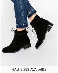 Asos Aliza Suede Lace Up Ankle Boots