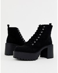 Office Animal Black Lace Up Ed Boot Micro