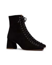 By Far Black Becca 50 Suede Ankle Boots