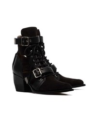 Chloé Black Reilly 60 Suede Leather Boots