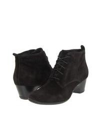 Clarks Leyden Bell Dress Lace Up Boots Black Suede