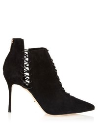 Sergio Rossi Cut Out Suede Ankle Boots