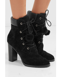 Jimmy Choo Elba 95 Shearling Lined Suede Ankle Boots