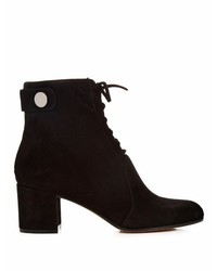 Gianvito Rossi Finlay Lace Up Suede Ankle Boots