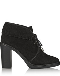 Tory Burch Hilary Fringed Suede Ankle Boots
