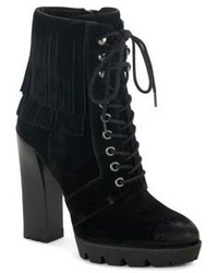 Kenneth Cole Fringe Suede Ankle Boots