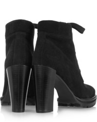 Karl Lagerfeld Lace Up Suede Ankle Boots