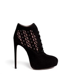 Nobrand Perforated Lace Up Ankle Boots
