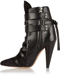 Isabel Marant Royston Lace Up Leather And Suede Ankle Boots