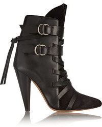 Isabel Marant Royston Lace Up Leather And Suede Ankle Boots