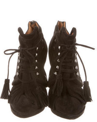 Givenchy Suede Kilt Ankle Boots