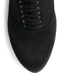 Prada Suede Lace Up Ankle Boots