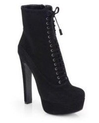 Prada Suede Lace Up Ankle Boots