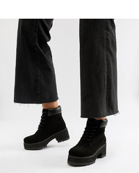ASOS DESIGN Wide Fit Bianca Chunky Lace Up Boots