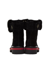 MR AND MRS ITALY Black Combat Boots