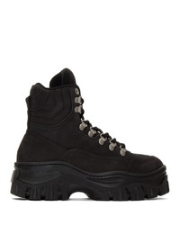 MSGM Black Tractor Sneakers