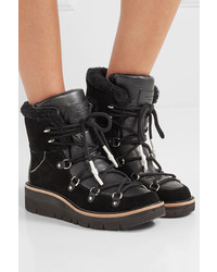Rag & Bone Skyler Shearling Lined Suede And Leather Ankle Boots