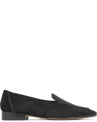 The Row Adam Suede Loafers Black