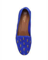 Aquazzura 10mm Pineapple Summer Suede Loafers