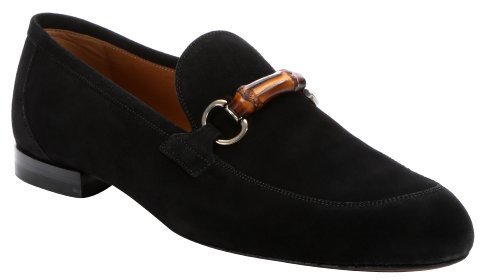 gucci suede loafers black