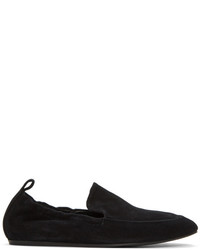 Lanvin Black Suede Classic Loafers