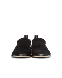 Alexander McQueen Black Suede Loafers